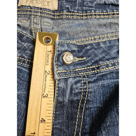 HIPSTAR Jeans Women's 36x31 Blue Medium Wash Boot Cut Flare Denim Jeans - Picture 9 of 15